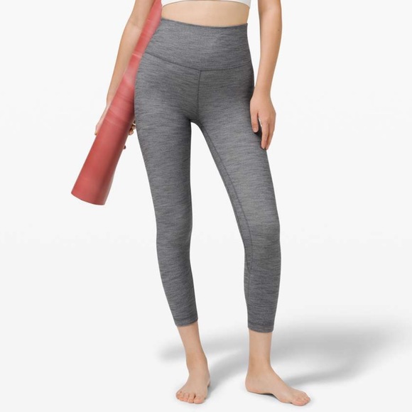 Lululemon Align Pant II 25" length in Grey herringbone jacquard Sz 4 WORN ONCE - Picture 1 of 8